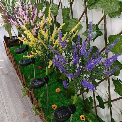 Lavender-shaped solar lamp