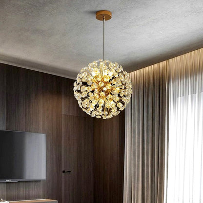Lustre en cristal LED avec télécommande