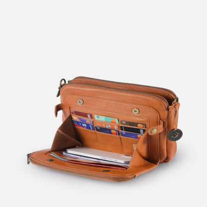 Crossbody bag with a zipper