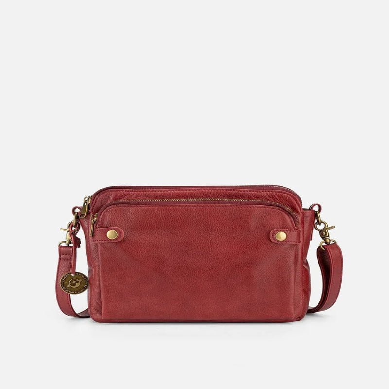 Crossbody bag with a zipper