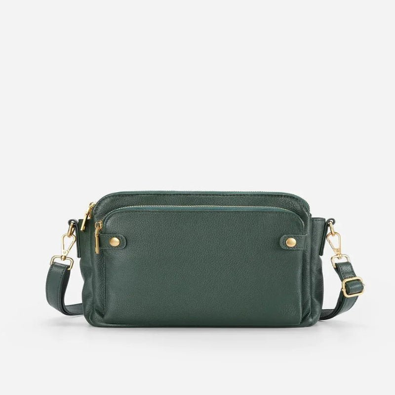 Crossbody bag with a zipper