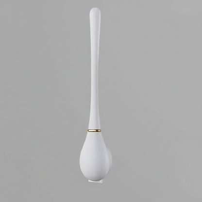 Silicone toilet brush with holder