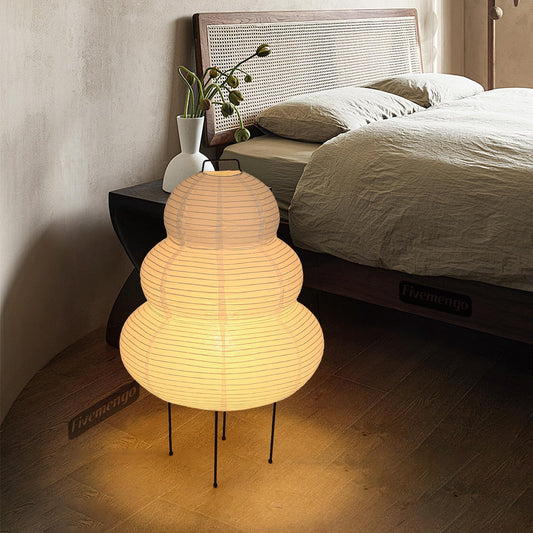 Lampa podłogowa z papieru ryżowego