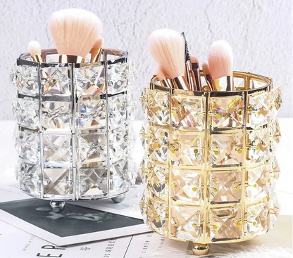 Beaded brush holder