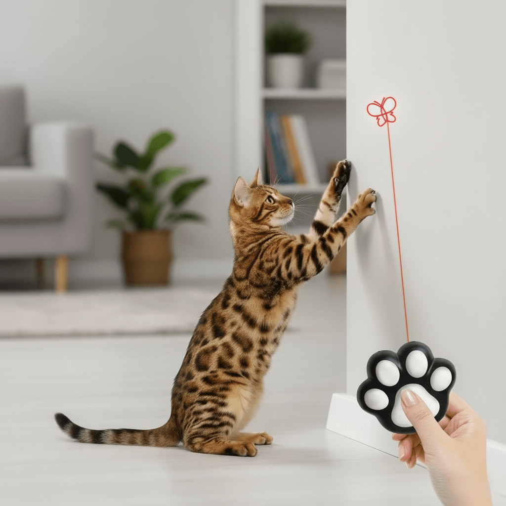 Jouet laser pour chat avec minuterie