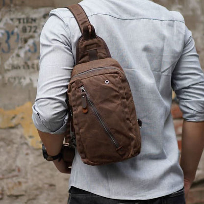 Sac à dos sling en toile canvas