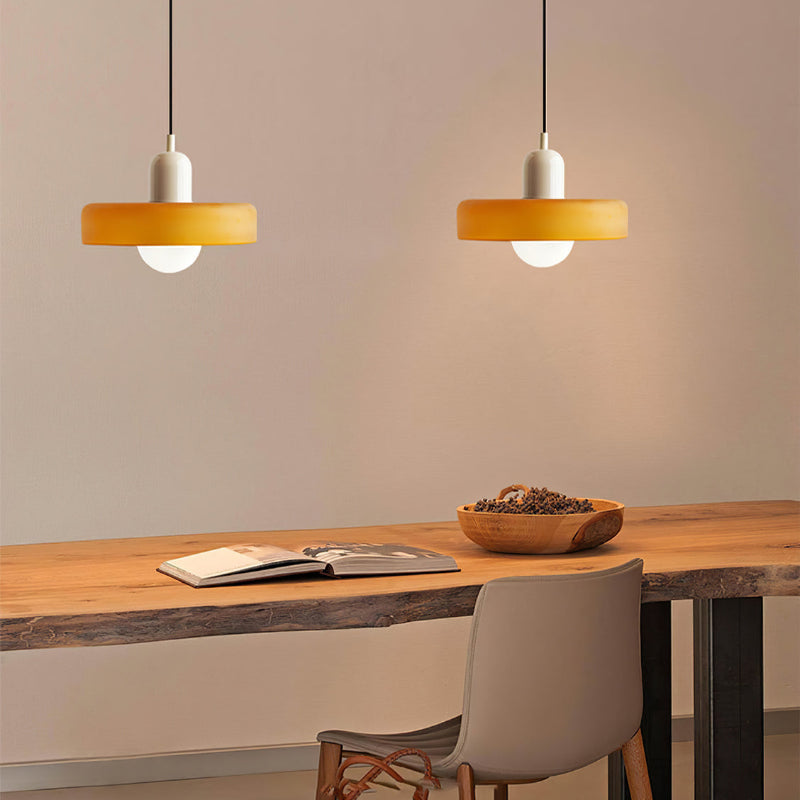 Lampa wisząca kolorowe szkło