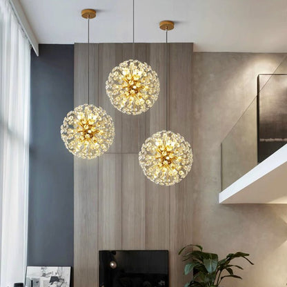 Lustre en cristal LED avec télécommande