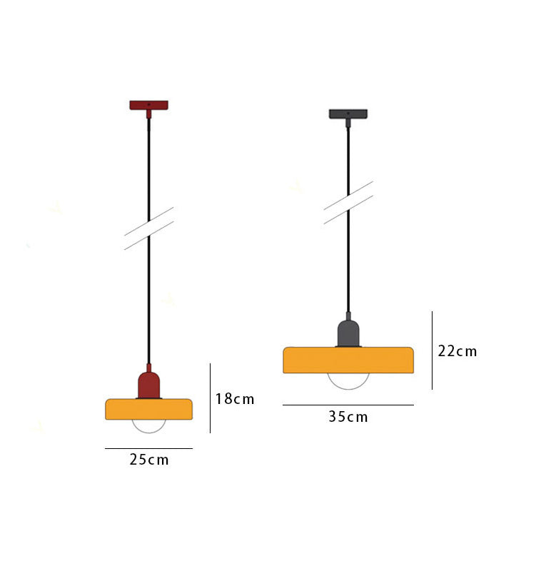 Lampa wisząca kolorowe szkło