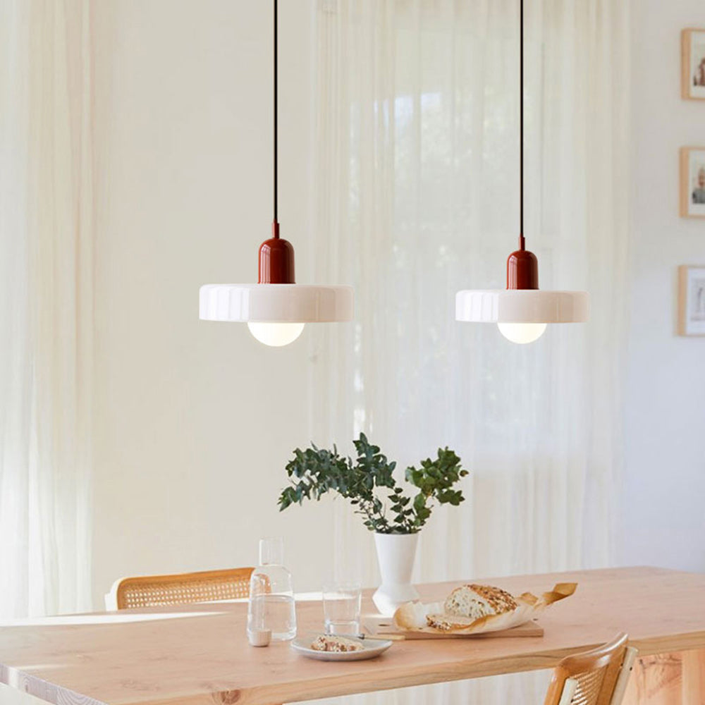 Lampa wisząca kolorowe szkło
