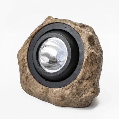 Solar stone-shaped lamp