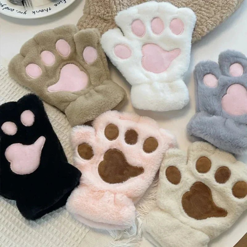 Winter cat paw gloves