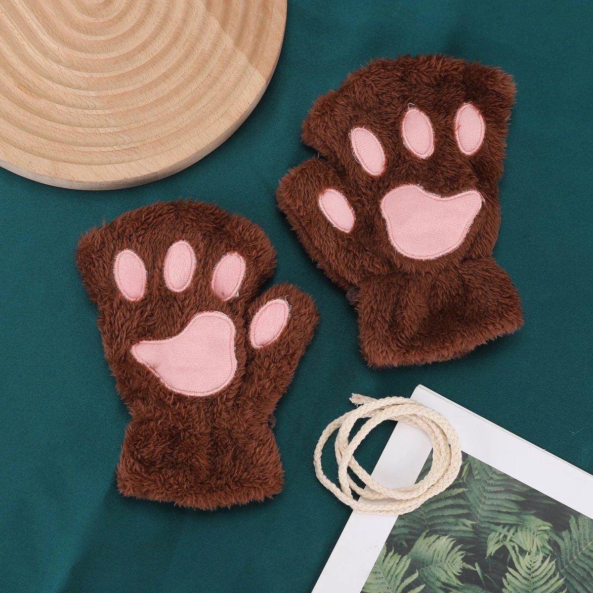 Winter cat paw gloves