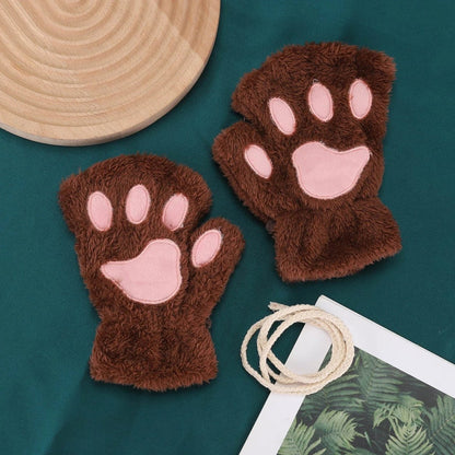 Winter cat paw gloves
