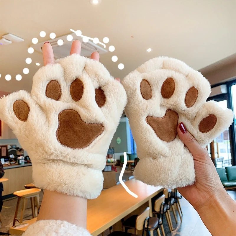 Winter cat paw gloves
