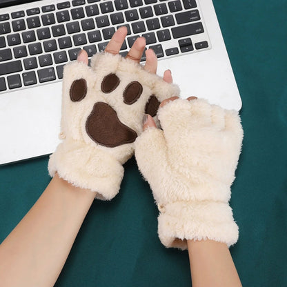 Winter cat paw gloves