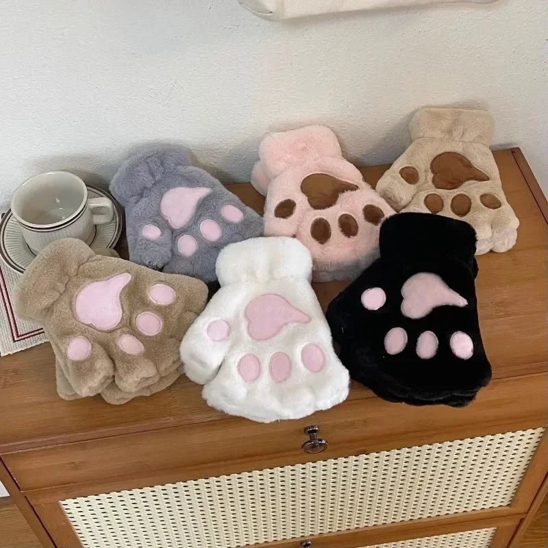 Winter cat paw gloves