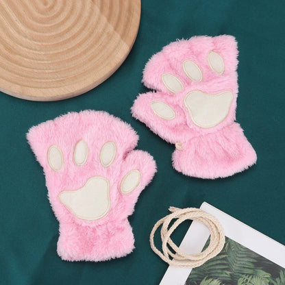 Winter cat paw gloves