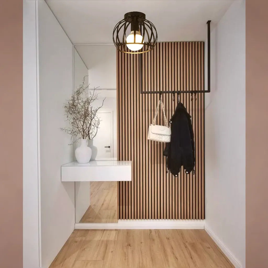 Lampa sufitowa ażurowa czarna