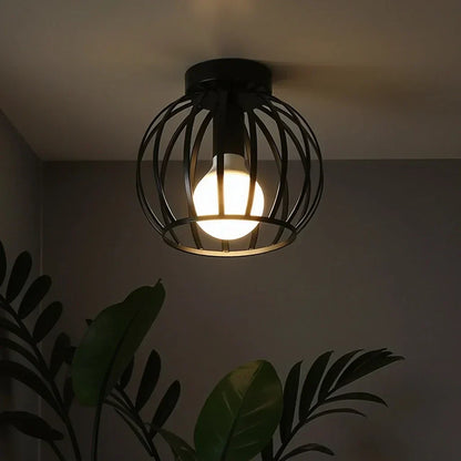 Lampa sufitowa ażurowa czarna