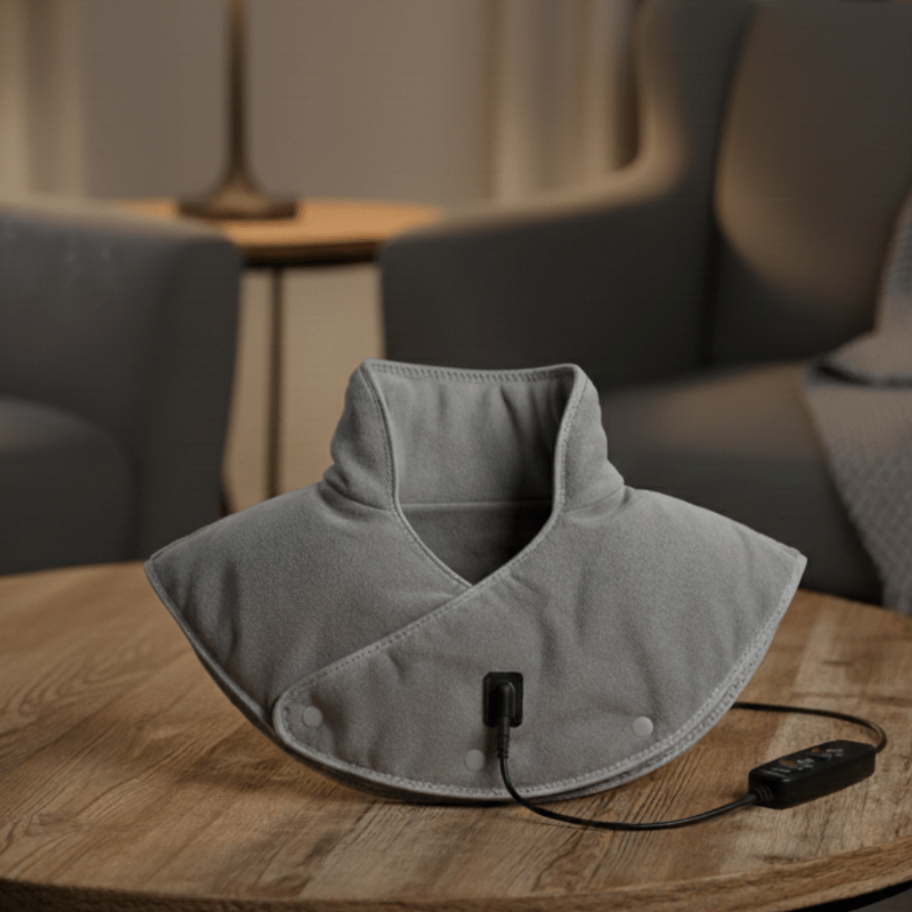 Masseur cervical chauffant et vibrant