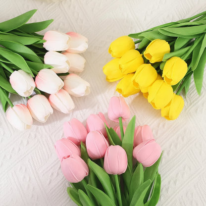 Artificial tulips, set of 10 pieces