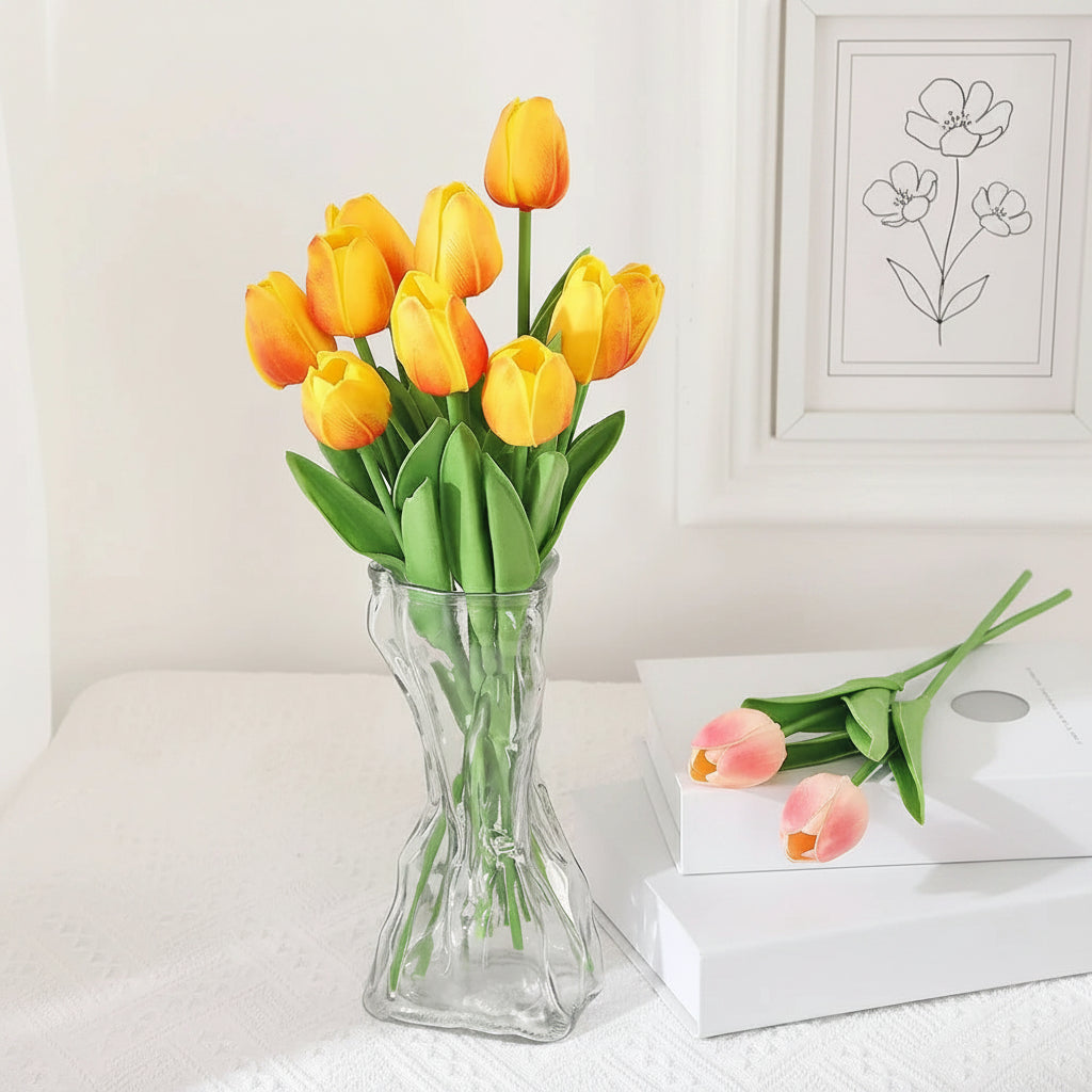 Artificial tulips, set of 10 pieces