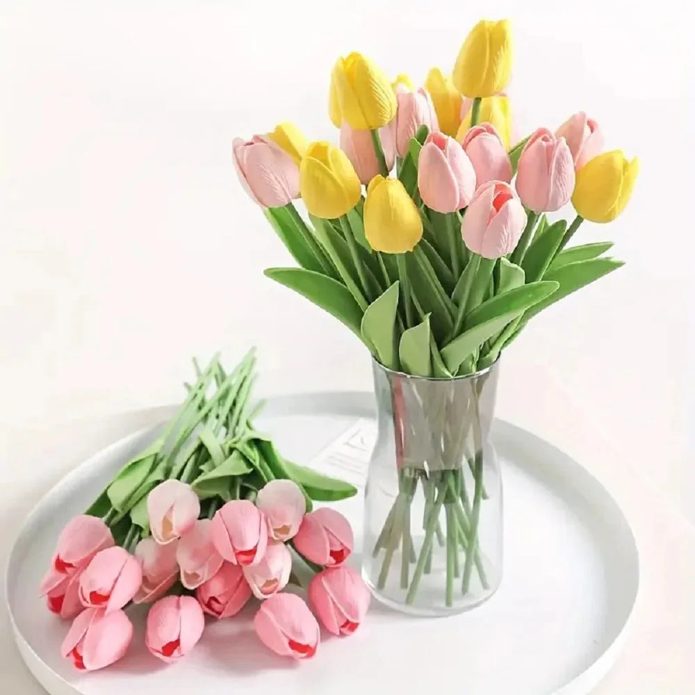 Artificial tulips, set of 10 pieces