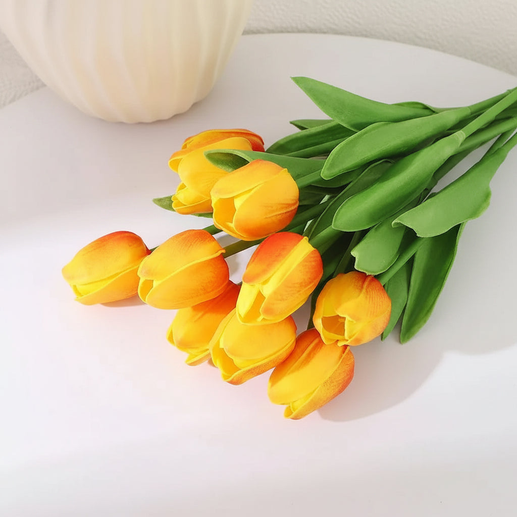 Artificial tulips, set of 10 pieces