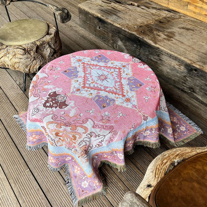 Boho blanket with fringes