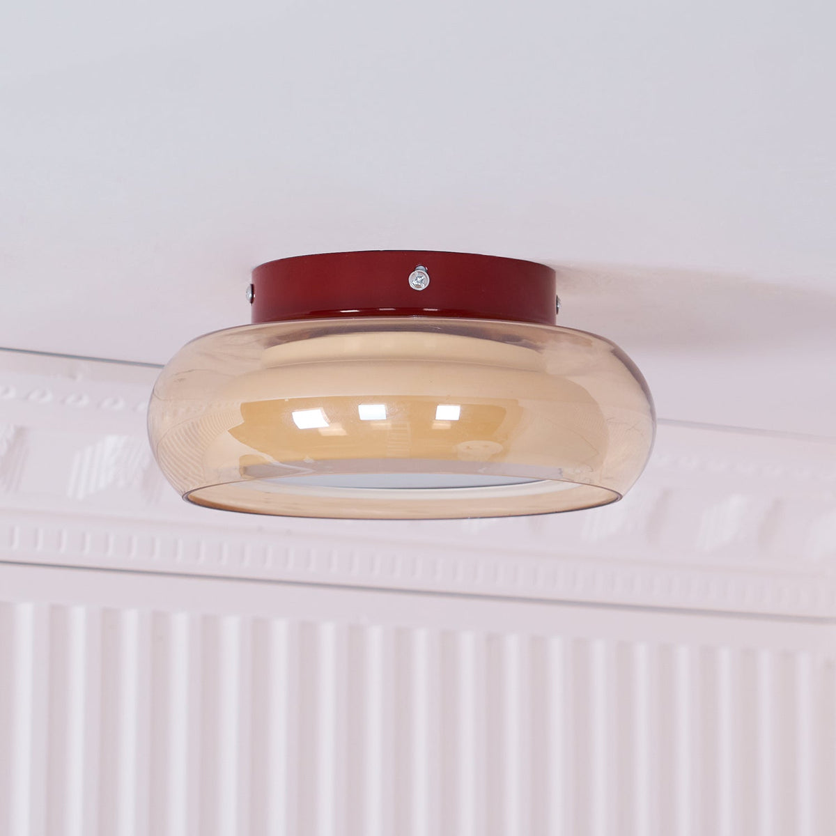 Szklana lampa sufitowa