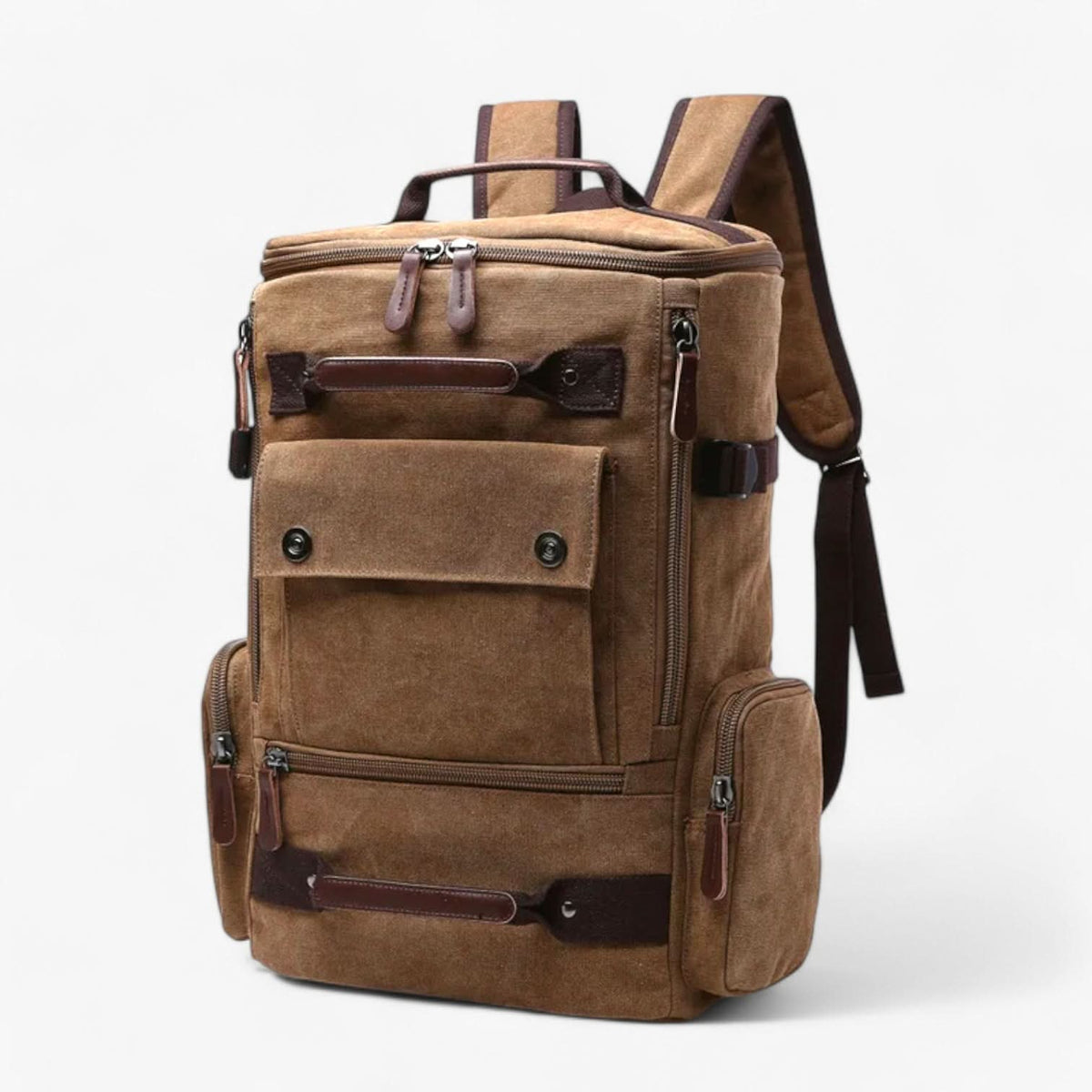 Expandable canvas backpack