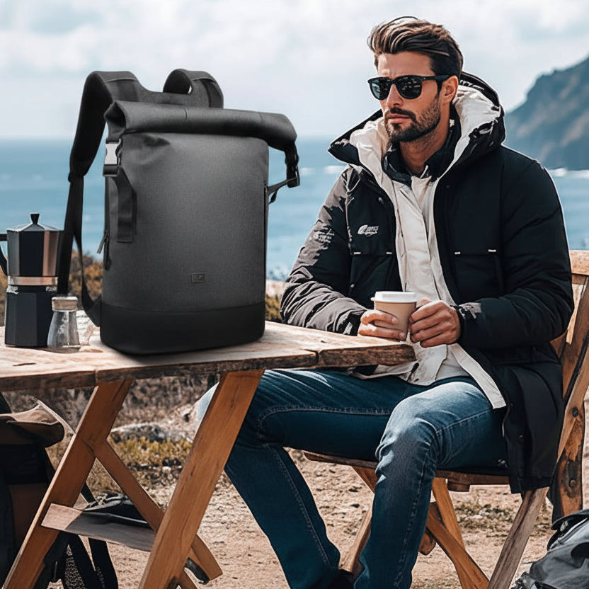 Sac à dos rolltop avec port USB