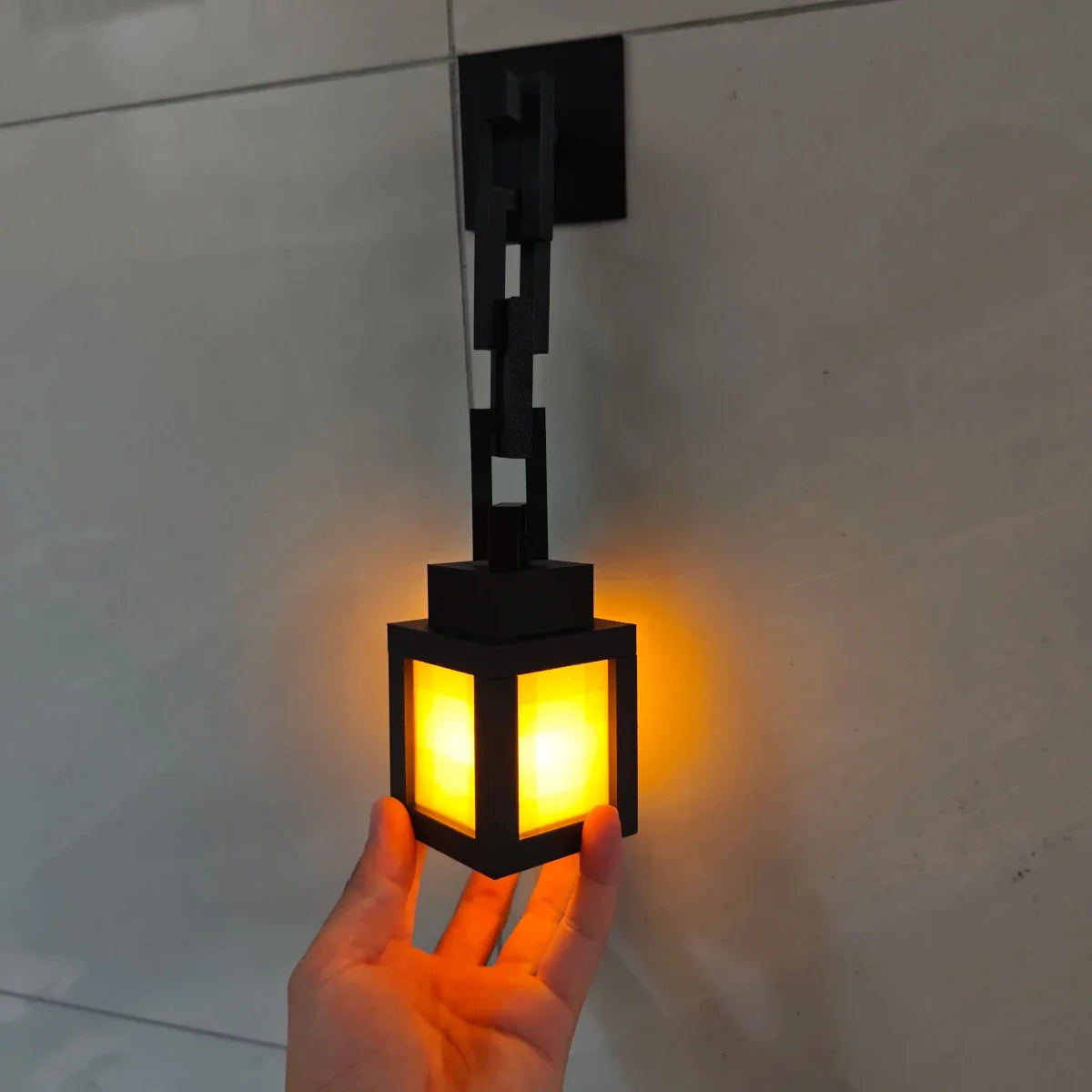 Lampe de chevet LED rétro pixelisée