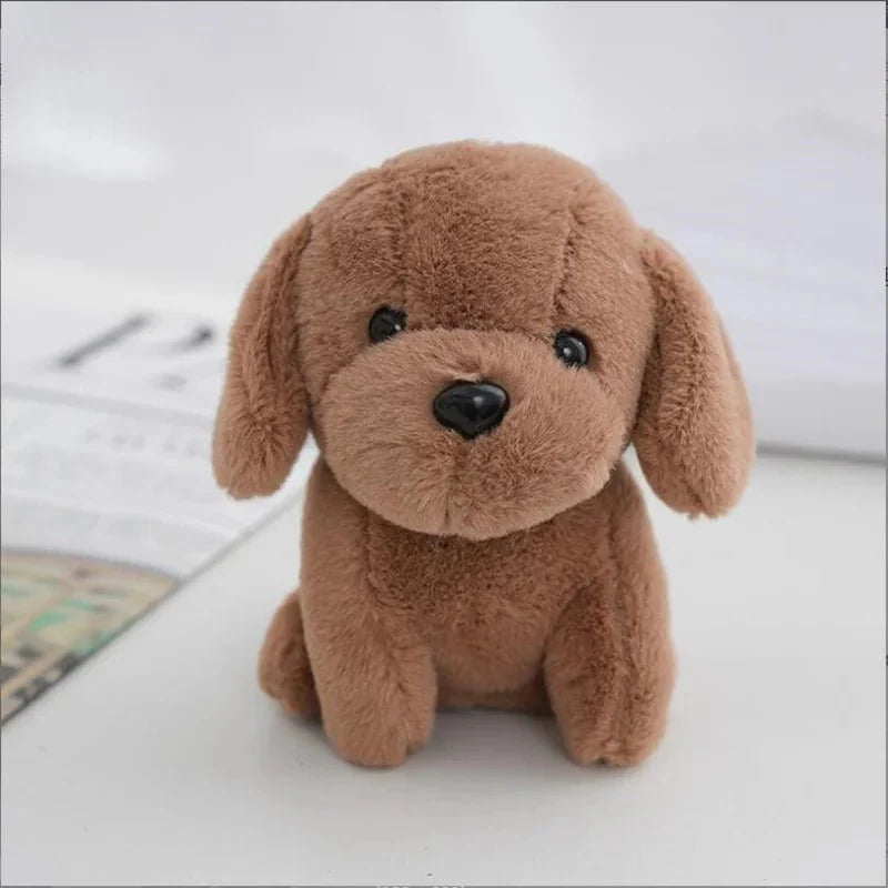 Porte-clés mini chien en peluche 12 cm