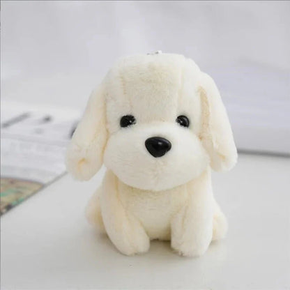 Porte-clés mini chien en peluche 12 cm