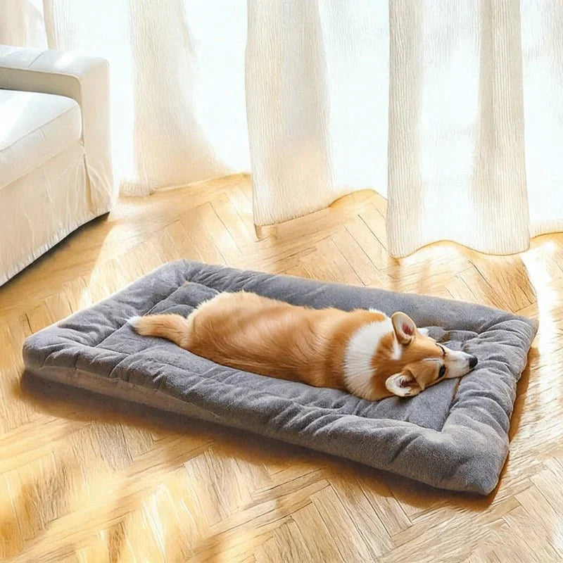 Plush dog mat