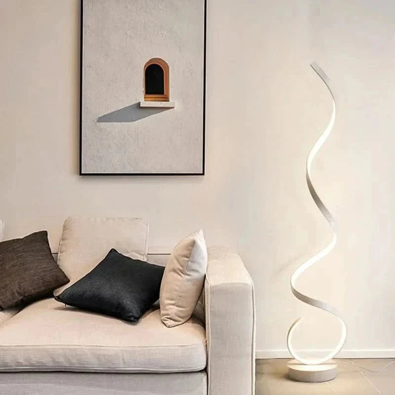 Spirálová stojací lampa se stmívačem