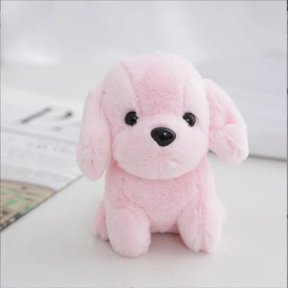 Porte-clés mini chien en peluche 12 cm