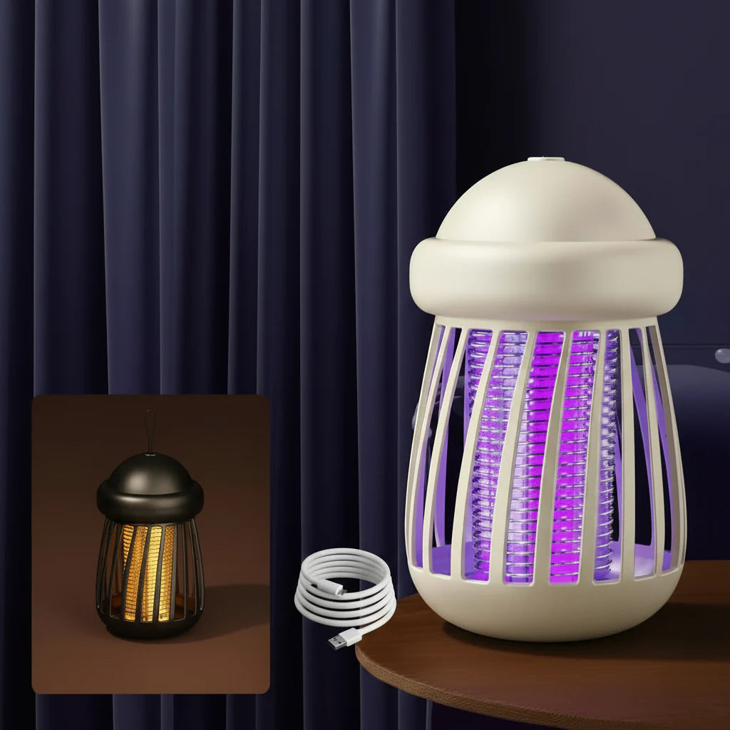 Lampe UV anti-moustiques avec grille électrique