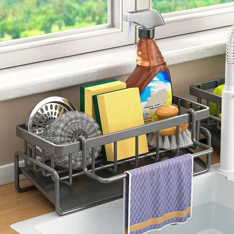 Kitchen organizer for dishwashing accessories