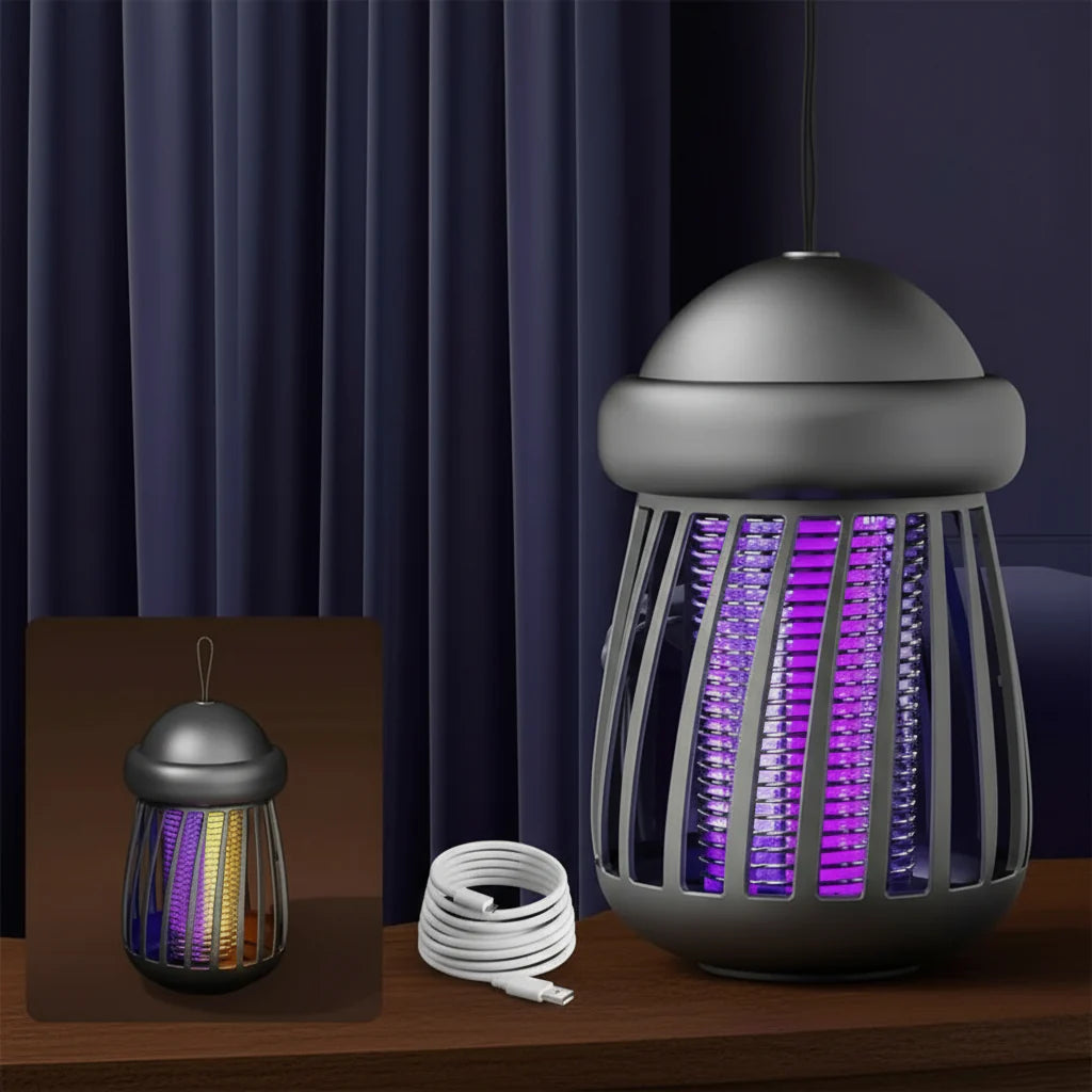 Lampe UV anti-moustiques avec grille électrique