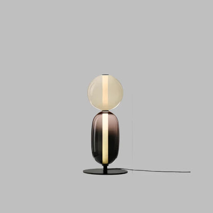 Floor lamp with colorful glass elements