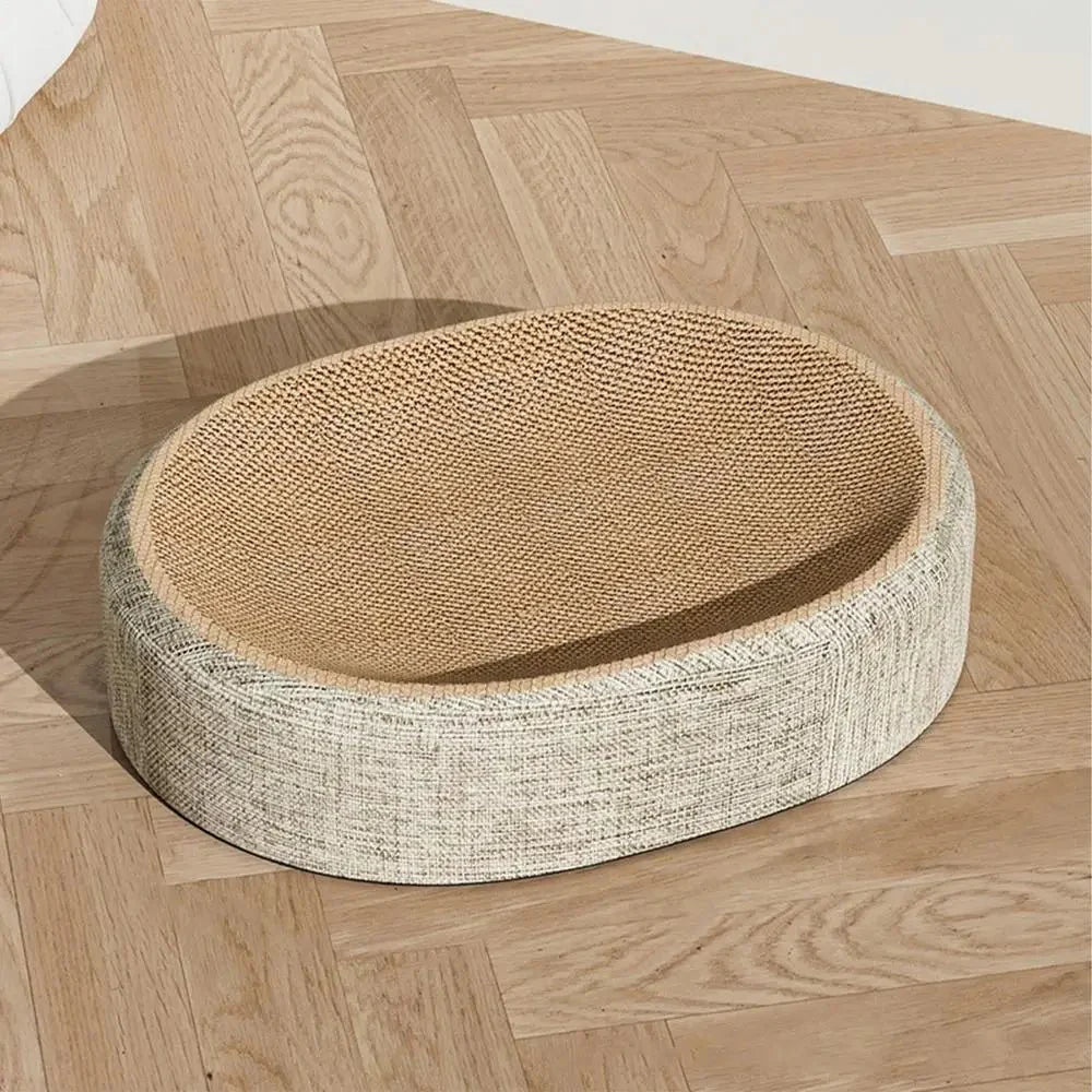 Panier ovale pour chat en sisal
