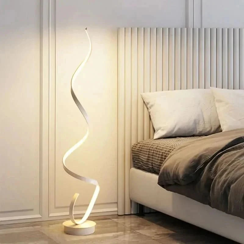 Spirálová stojací lampa se stmívačem