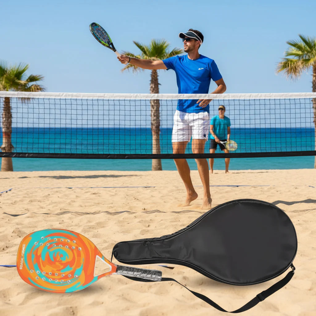 Beach tennis racket with an EVA core