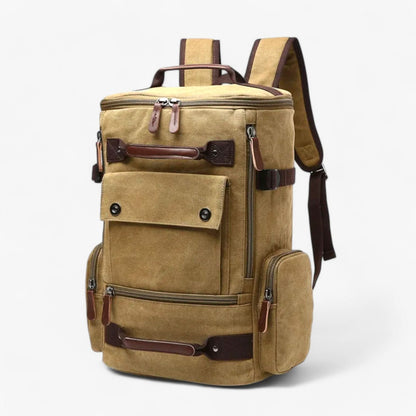 Expandable canvas backpack
