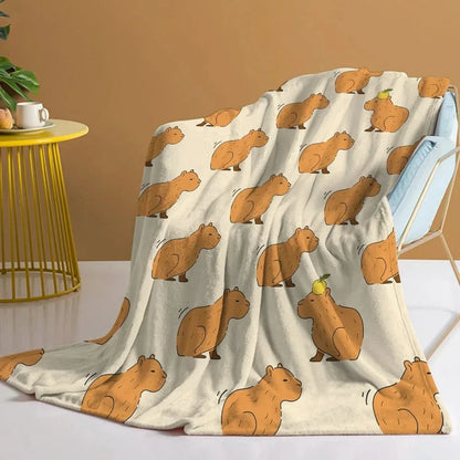 Couverture en flanelle avec capybara