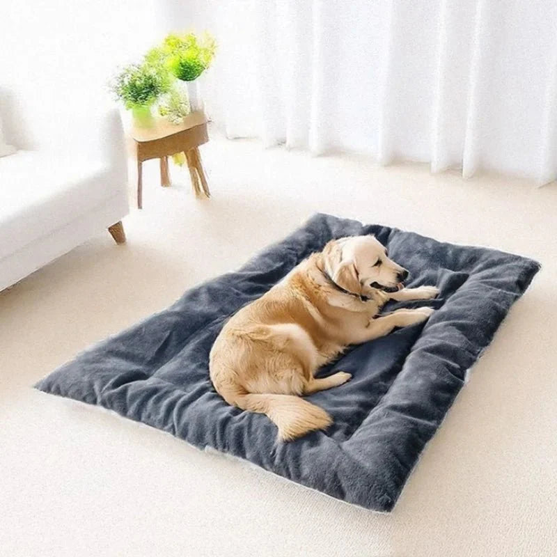 Plush dog mat
