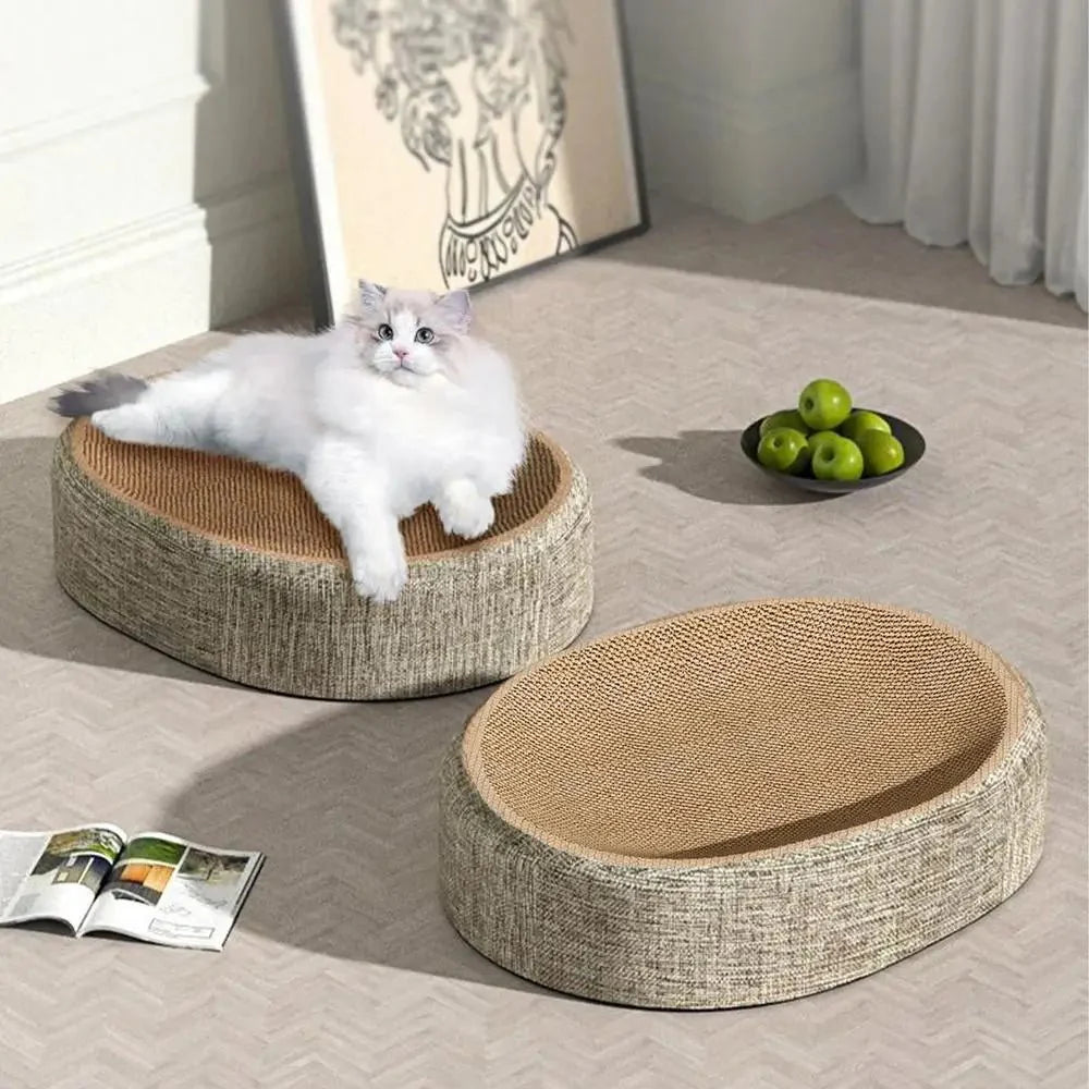 Panier ovale pour chat en sisal